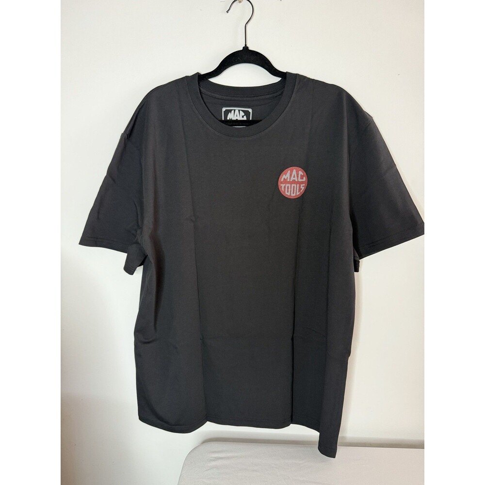 Mac Tools T Shirt XL NOS Black Distressed Logo Mechanic Workwear New